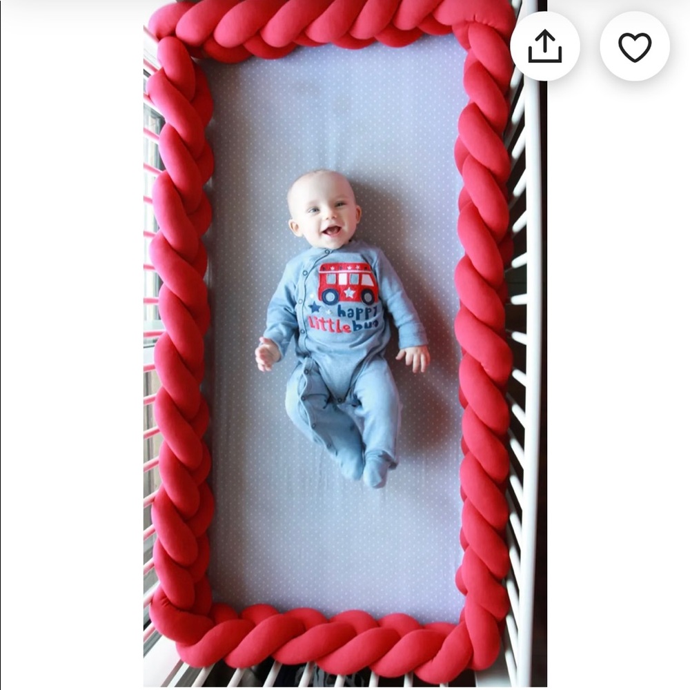 Braided Crib/ Toddler Bed Bumper